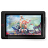 Anti-glare matte screen protector applied to a digital drawing tablet displaying an anime character.