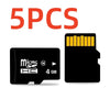 Five high-speed MicroSD memory cards shown next to a single card, indicating a pack of five.