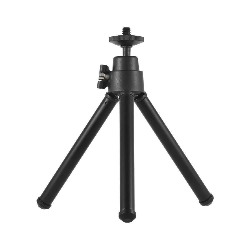 Schwarze USB-Webcam auf einem verstellbaren Stativ