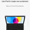 Un clavier magique pour iPad, montrant le clavier attaché à l'appareil.