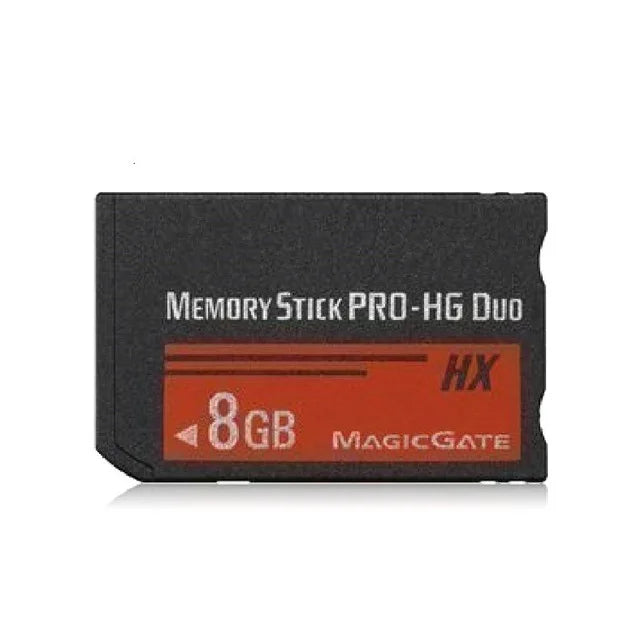 Tarjeta Memory Stick PRO-HG Duo negra de 8GB con clasificación HX.
