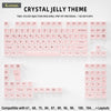 Two-color injection molded PBT+PC keycaps featuring a Korean crystal jelly theme for mechanical keyboards