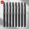 A row of black smooth writing gel pens with 1.0mm tips, showing various WQN SUPER models.