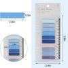 A pack of 10 Color Note sticky notes in various shades of blue and purple, measuring 3.4 inches wide and 7.9 inches long.