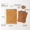 A set of vintage European style letter and invitation envelopes, letter paper, metal pendants, and hemp rope.