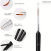 A set of professional miniature paint brushes featuring premium nylon hair and ergonomic handles.