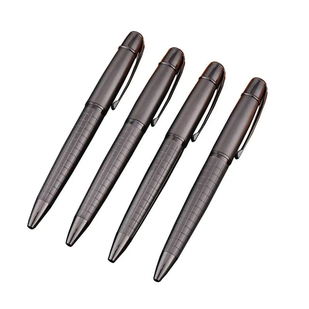 Three premium metal ballpoint pens with smooth 0.7mm ink shown diagonally.