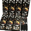 Set thematische Gelstifte mit Halloween-Designs und Fledermäusen in verschiedenen Farben.