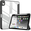 A silver hybrid protective case for an iPad, showing the device and a separate pencil holder.