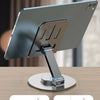 An all-metal support phone holder demonstrating 180° and 160° adjustable angles for convenient viewing.