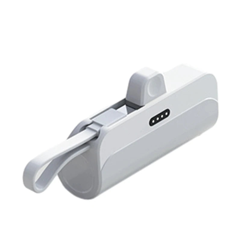 A white portable DIY power bank shell with a sliding mechanism.