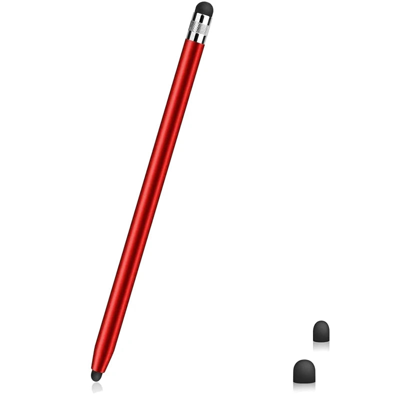 A red universal double-ended stylus with a black tip shown diagonally.