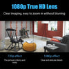 Comparison showing a blurry 720p image versus a clear 1080p image of a room.