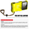 Yellow waterproof phone case with a free anti fall lanyard for diving and underwater photography