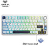 A mechanical gaming keyboard featuring a full layout, LED screen, and a Star Vector Shaft.