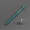A teal precision gel pen with a silver tip and clip, shown diagonally on a gray background.