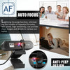 Autofokus-Webcam auf Stativ, zeigt Blitzfokussierung und Anti-Peep-Design.