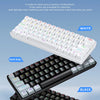Affichage de quatre combinaisons de couleurs pour un clavier mini et compact attrayant en blanc, gris foncé et noir.
