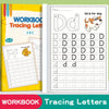 Gelbes Arbeitsbuch mit Buchstaben zum Üben, z.B. Dd und ff, für Kinder