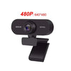 A black 480P HD webcam with a lens mounted on a clip.