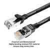 Black CAT7 SSTP PVC shielded Ethernet cable connector and cable assembly