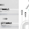 كابل شحن USB-C مرن ومتين بذيل معزز ومصنوع من مادة TPU للوحة المفاتيح الميكانيكية