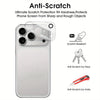 Anti-Scratch screen protector for a smartphone showing various scratch protection features