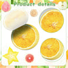 A set of fruit-shaped sticky notes including citrus slices like orange and grapefruit, and a star-shaped note.