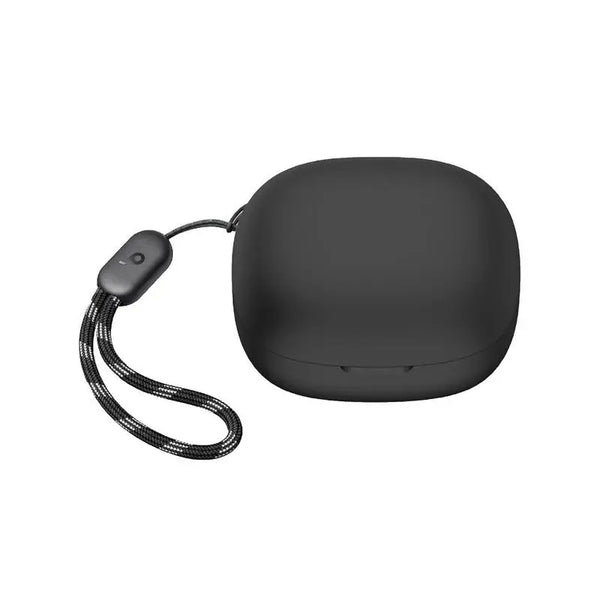 Black silicone protective case for Soundcore P20i earbuds.