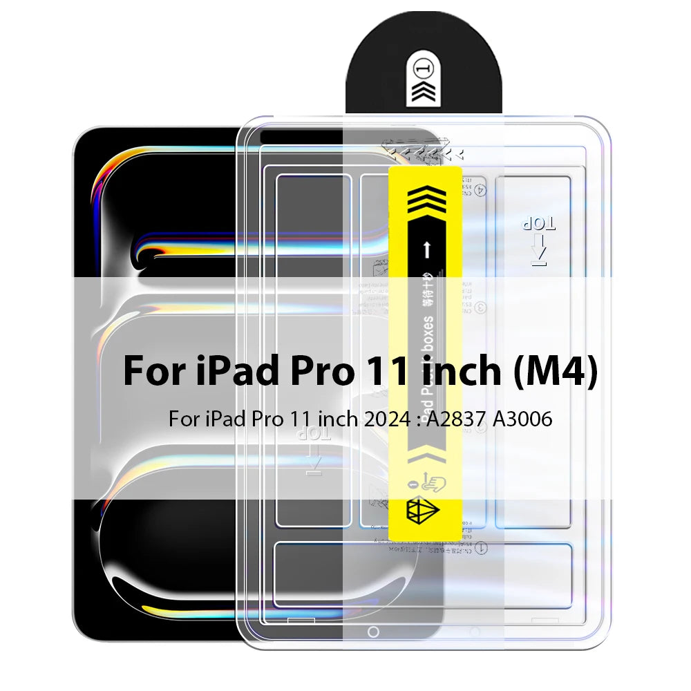 Protector de pantalla de vidrio templado transparente para iPad Pro de 11 pulgadas (M4).
