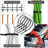 Various types of heavy-duty nylon cable ties shown in daily life, garden use, and industrial settings.