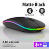 Mattschwarze 2,4-GHz-kabellose Maus mit Bluetooth und 2,4-GHz-Konnektivität