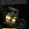 Close-up view of KZ Castor dual dynamic drivers inside an earphone housing.