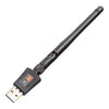 Adaptador USB WiFi de doble banda de 600Mbps en color negro para computadora.