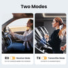 Zwei Betriebsmodi gezeigt: Empfangsmodus zur Verbindung eines Lautsprechers mit einem Bluetooth-Gerät und Sende-Modus zur Ver