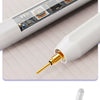 A white universal stylus pen is shown next to a disassembled electronic component for tablet and smartphone use.