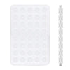 A white double-sided silicone phone mount grip with multiple circular holes.