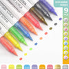 A set of nine colorful acrylic brush markers with automatic ink control in various shades arranged diagonally.
