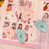 A collection of pink and teal cat paw mini cutters for mail and crafts displayed on a white background.