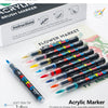 A set of 72 colors of acrylic marker pens packaged in a box for DIY crafts