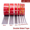Roll of 3 meter double sided tape with various widths including 40mm, 30mm, 20mm, 15mm, 10mm, 8mm, and 6mm.