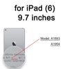 A close-up view of an iPad screen showing model numbers A1893 and A1954.