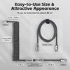 كابل شحن USB-C ملفوف بأطوال وموصلات مختلفة، بما في ذلك موصل طيران قابل للفصل