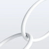 A close-up of a white, thickened TPE tough wire cable coiled into a loop.