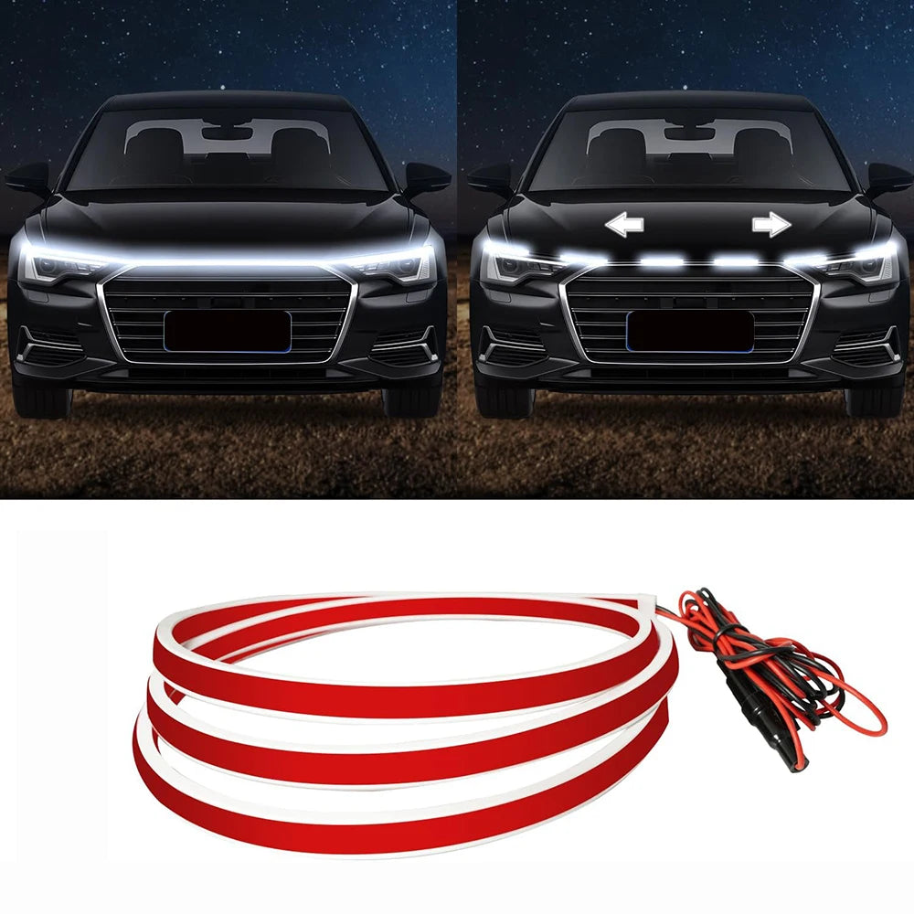 Rote und weiße LED-Streifenleiste für Fahrzeug-Motorhauben-Scannerlichter