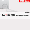 Zwei klare gehärtete Glasschutzfolien für das Apple Pro 11 M4 2024 iPad Modell.