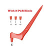 Red 3PCS blade rotating steel art cutting tool set with adjustable angles of 15, 30, and 45 degrees