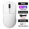 Souris sans fil rechargeable bi-mode blanche avec fonctionnalités DPI
