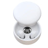 White charging case for Invisible 6.0 Wireless Earbuds with 100 LR battery life.