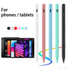 Un juego de bolígrafos capacitivos universales para teléfonos y tabletas en varios colores, incluyendo blanco, rosa, azul y v